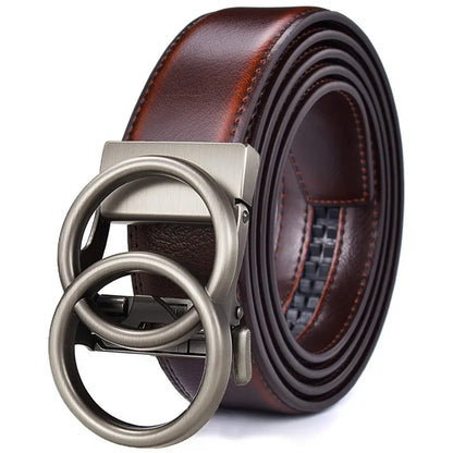 Women's Ratchet Belt Jeans Fashion Automatic Buckle Belt Customizable fit Fashionable and Classic Design