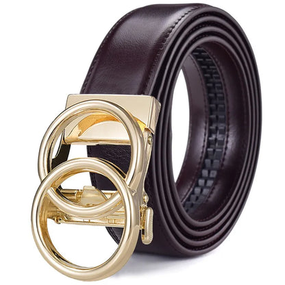 Women's Ratchet Belt Jeans Fashion Automatic Buckle Belt Customizable fit Fashionable and Classic Design