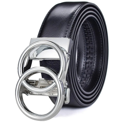 Women's Ratchet Belt Jeans Fashion Automatic Buckle Belt Customizable fit Fashionable and Classic Design