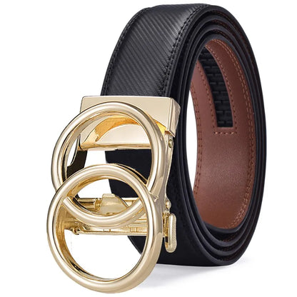 Women's Ratchet Belt Jeans Fashion Automatic Buckle Belt Customizable fit Fashionable and Classic Design