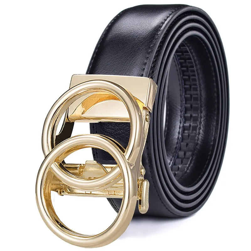 Women's Ratchet Belt Jeans Fashion Automatic Buckle Belt Customizable fit Fashionable and Classic Design