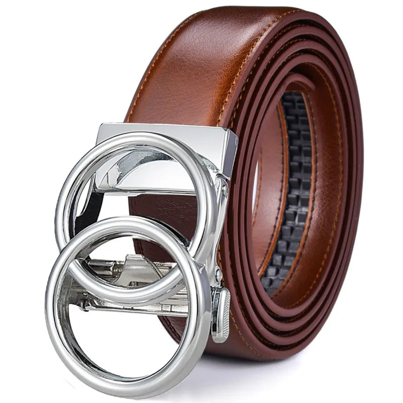 Women's Ratchet Belt Jeans Fashion Automatic Buckle Belt Customizable fit Fashionable and Classic Design
