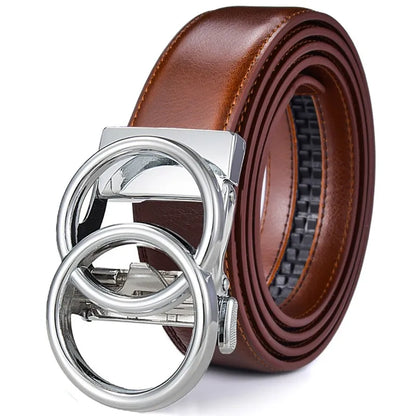 Women's Ratchet Belt Jeans Fashion Automatic Buckle Belt Customizable fit Fashionable and Classic Design