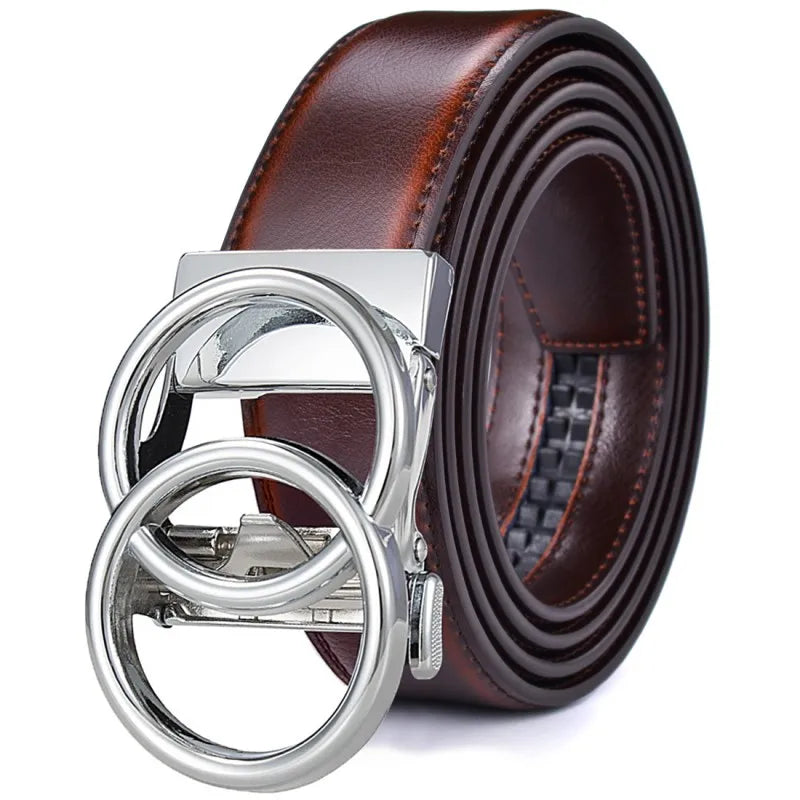 Women's Ratchet Belt Jeans Fashion Automatic Buckle Belt Customizable fit Fashionable and Classic Design