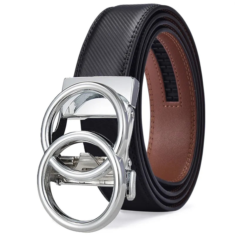 Women's Ratchet Belt Jeans Fashion Automatic Buckle Belt Customizable fit Fashionable and Classic Design