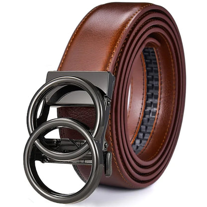 Women's Ratchet Belt Jeans Fashion Automatic Buckle Belt Customizable fit Fashionable and Classic Design